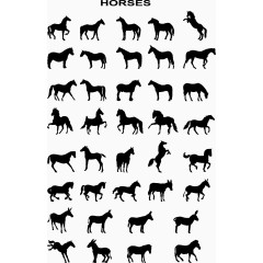 各种马矢量图