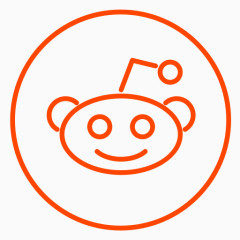 业务图线霓虹灯网络Reddit社会霓虹灯线社交圈的颜色