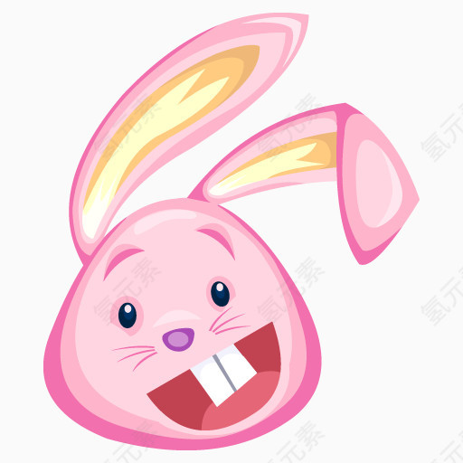 粉红色的easter-rabbits-icons