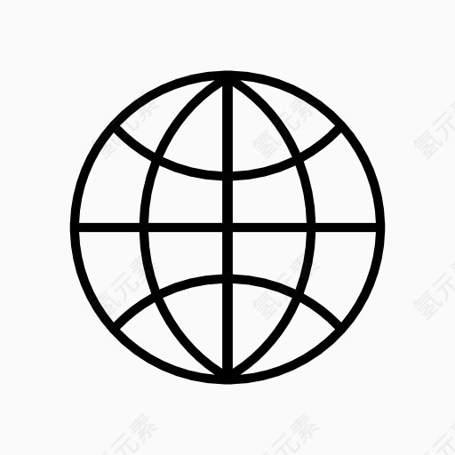 互联网地球简易图标
