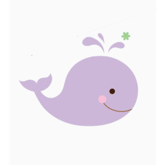 卡通紫色鲸鱼