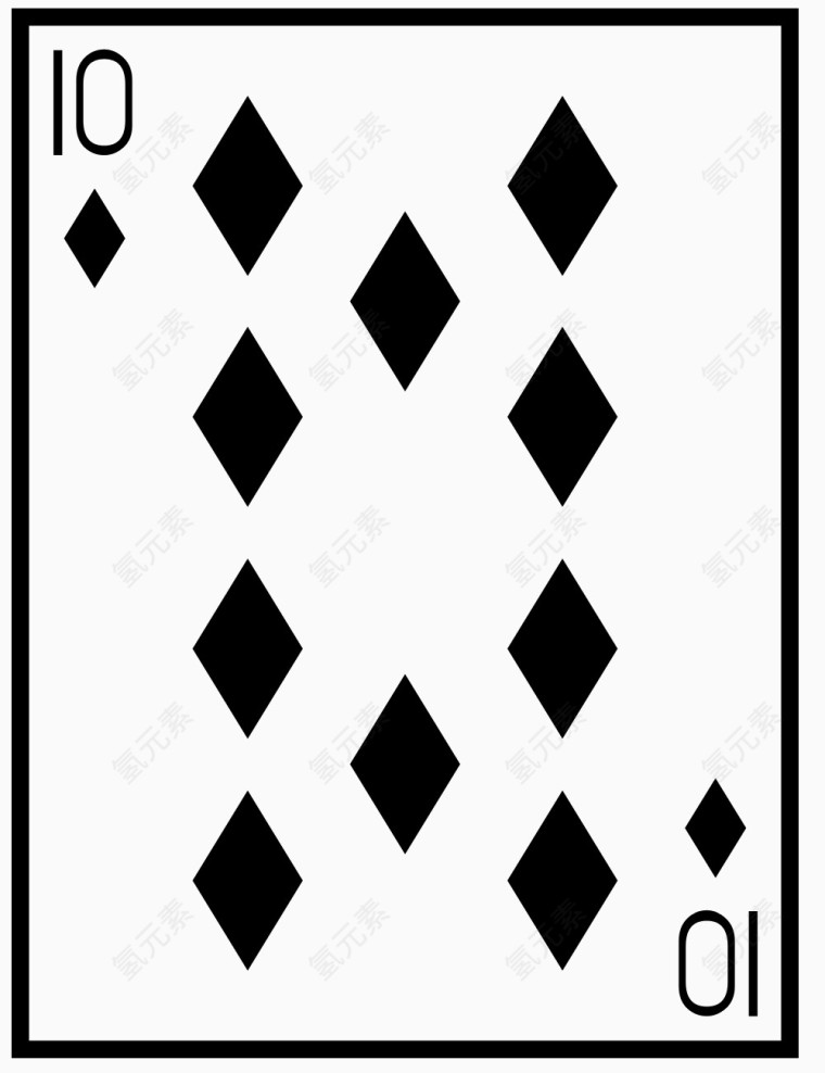 矢量图扑克方片10