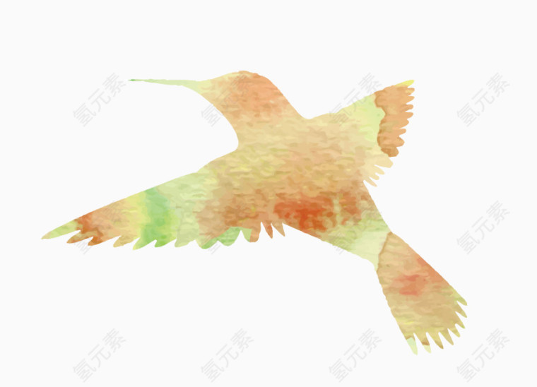 彩绘纸质飞翔的鸟