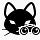 猫双筒望远镜Simple-Black-iPhoneMini-icons