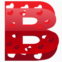 折叠镂空字母B