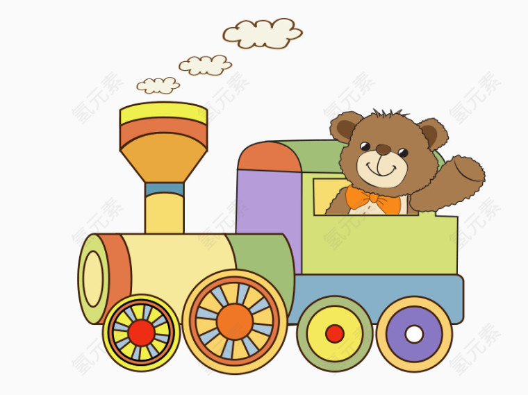 小熊坐小火车