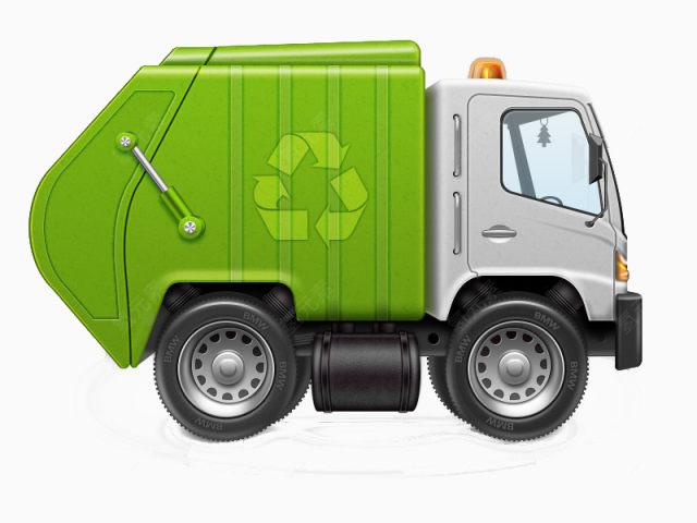 绿色的环保垃圾车下载