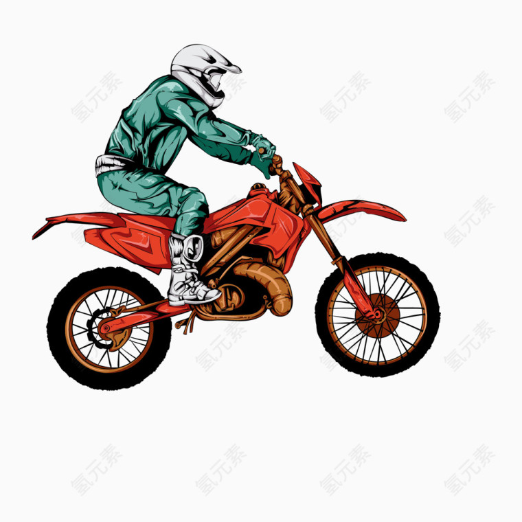 人物骑摩托车