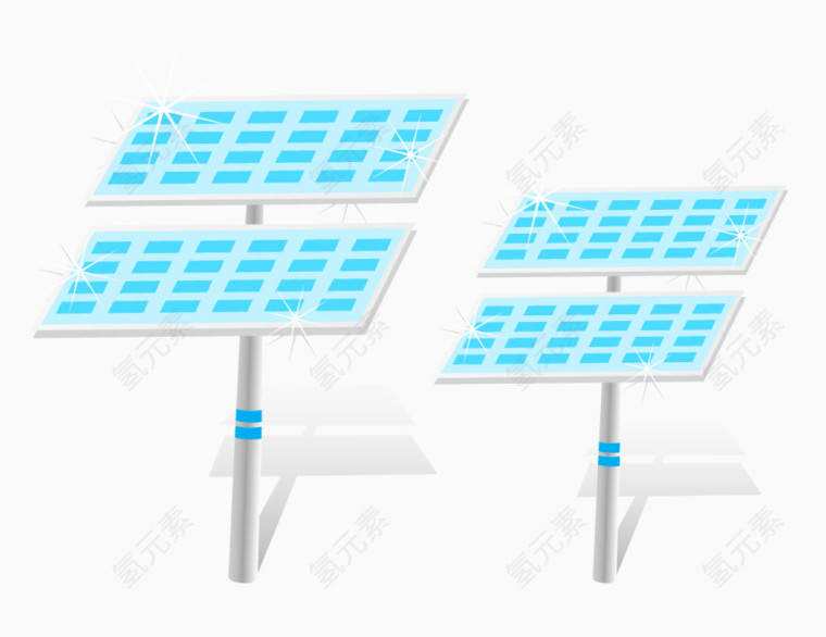 蓝色太阳能源板