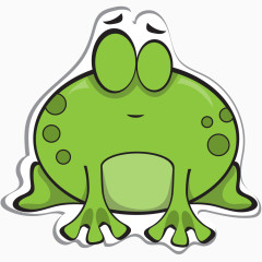 青蛙动物卡通贴纸