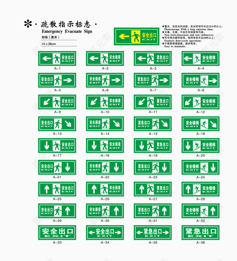 出入指示标记