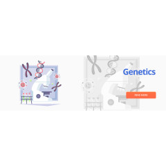 基因学扁平矢量素材