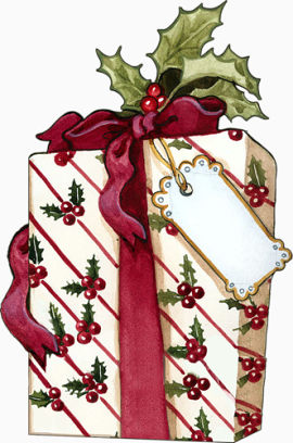圣诞礼物盒子手绘