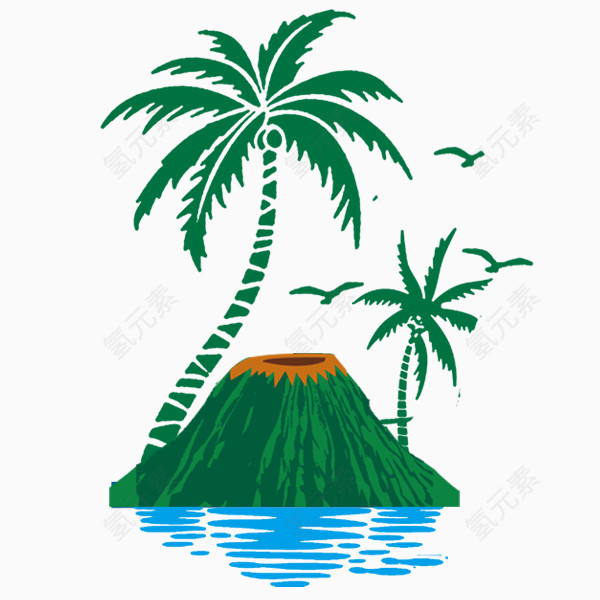 卡通椰子树png