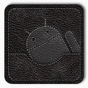 市场黑色的Android-Leather-Badges-icons