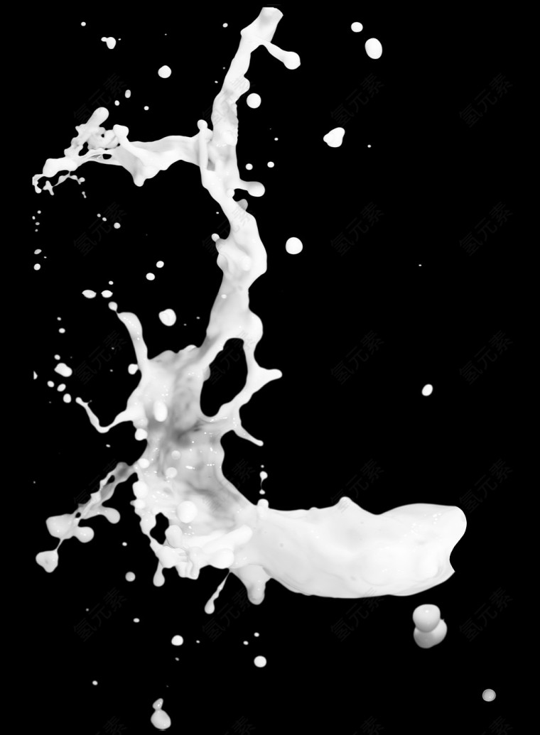 动感牛奶液体奶花 滤色模式 