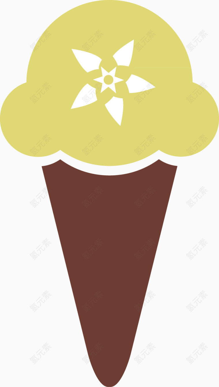 香草冰淇淋卡通素材