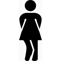 女厕所剪影素材图标