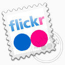 灰色Flickr邮票邮费社会邮政邮票