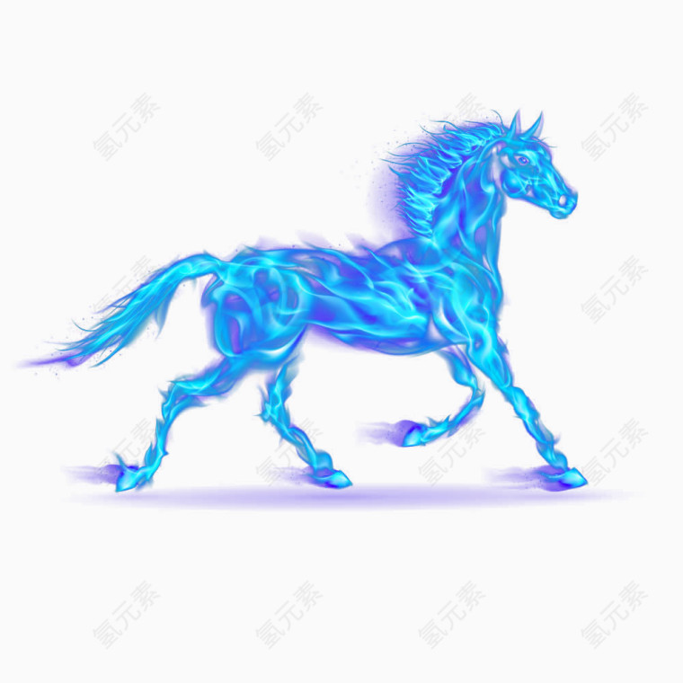 蓝色火焰骏马