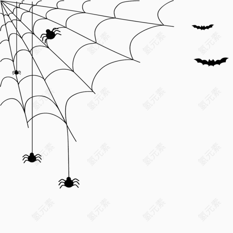 万圣节蜘蛛蝙蝠