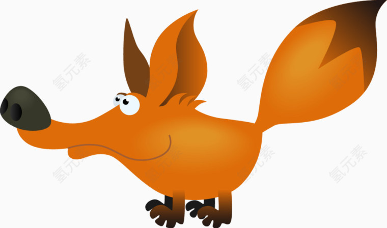 狐狸卡通动物形象——矢量素材