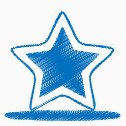 蓝色的明星origami-colored-pencil-icons