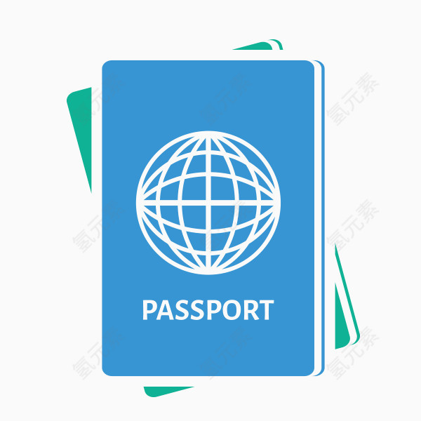 时尚夏季旅游护照图标矢量素材