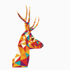 装饰图案  创意长颈鹿造型 拼贴