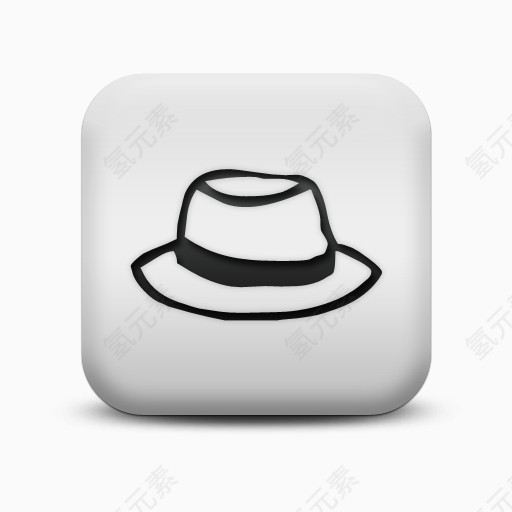 不光滑的白色的广场图标人的事情帽子PeopleThings-icons