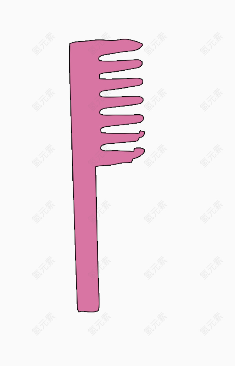 粉色卡通梳子