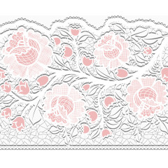粉色蕾丝花纹花边背景