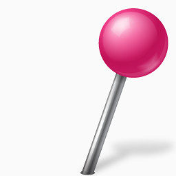 Map Marker Ball Right Pink Icon