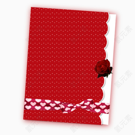 蝴蝶结装饰红色信封