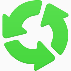 绿色的循环箭头标志图标
