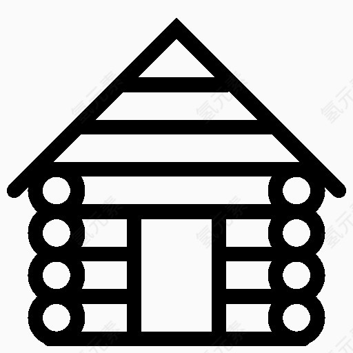 Household Log Cabin Icon