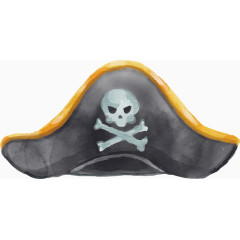 水彩海盗帽