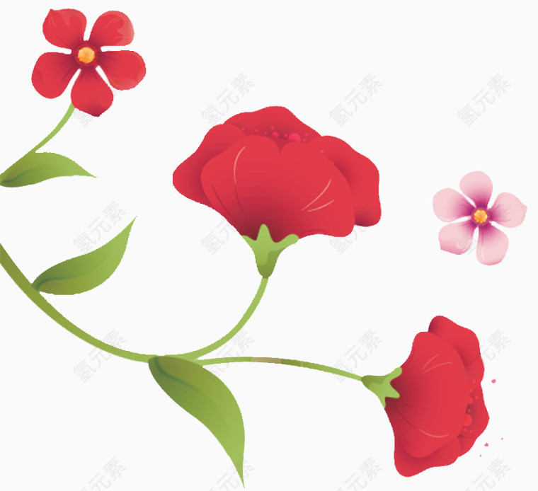 唯美红色花朵