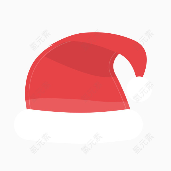 圣诞帽扁平图
