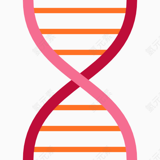 科学研究学习系列全套线框图标基因链