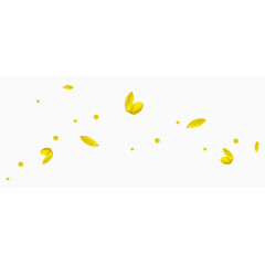 黄色飘逸的花瓣