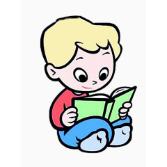 看书的小男孩