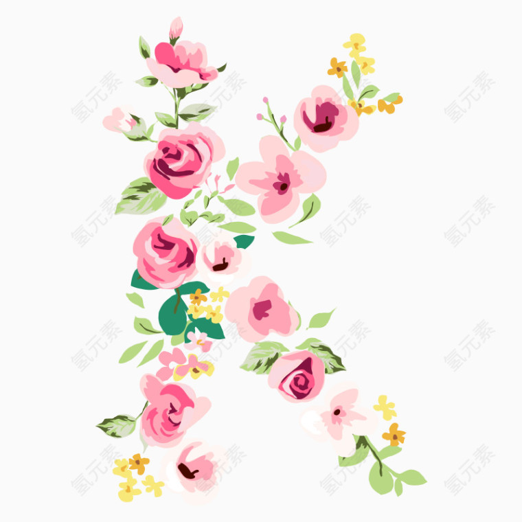 花卉字母  