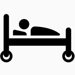躺在病床上的病人图标