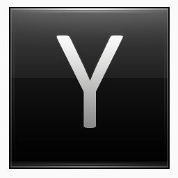 字母Y黑色图标