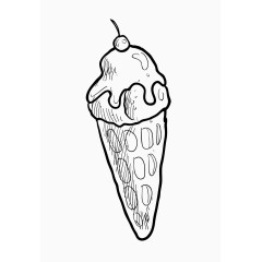 简笔画夏天冰淇淋
