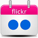 Flickr阴影社交日历图标