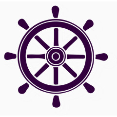 紫色工具船舵装饰图案