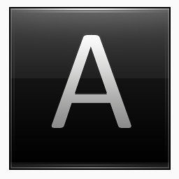 Letter A black Icon