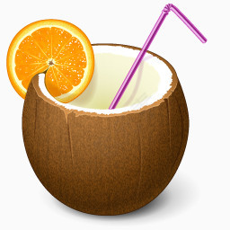 碧娜果汁朗姆酒鸡尾酒橙色Vacation-icons